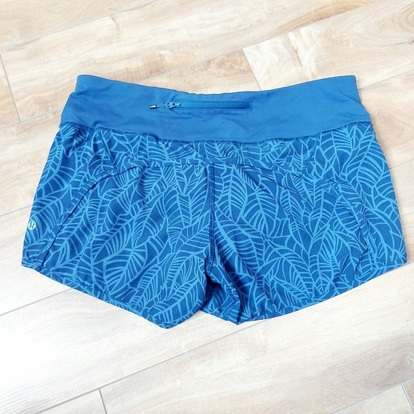 Lululemon Run Times Shorts pretty palm cadet greyvy/cadet blue - Picture 8 of 13